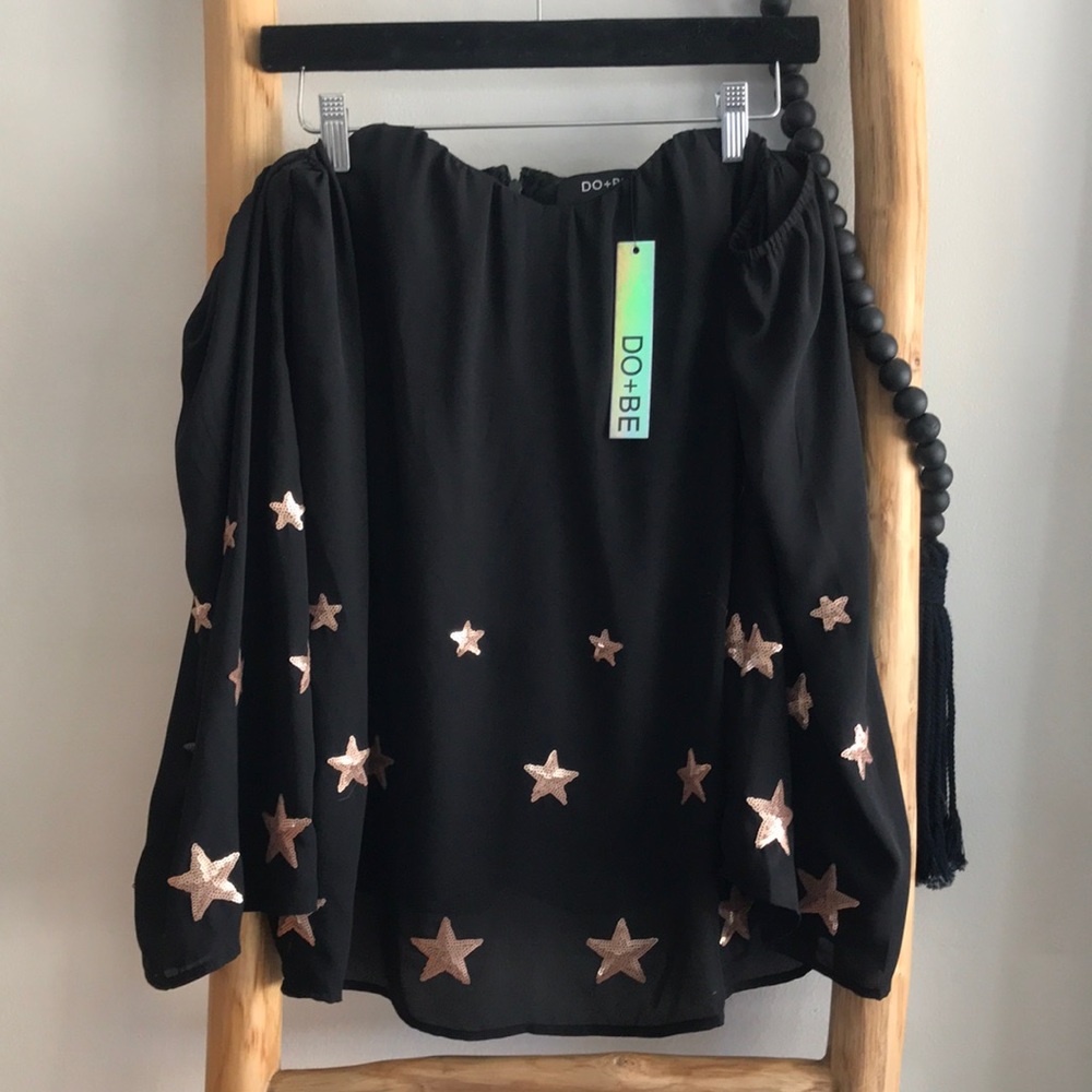 Off the shoulder Sequin Top
